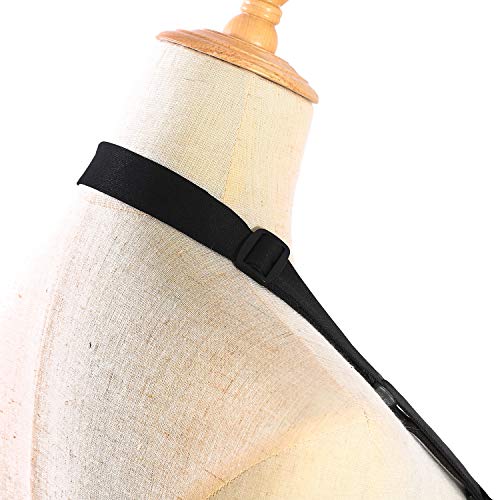 2 Pack Adjustable Bib Apron with 2 Pockets (Black)