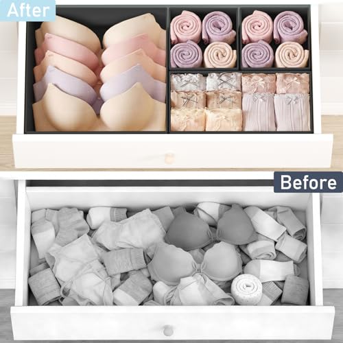 Drawer Organizer Clothes 26 Pack (Black / 26 Pack)