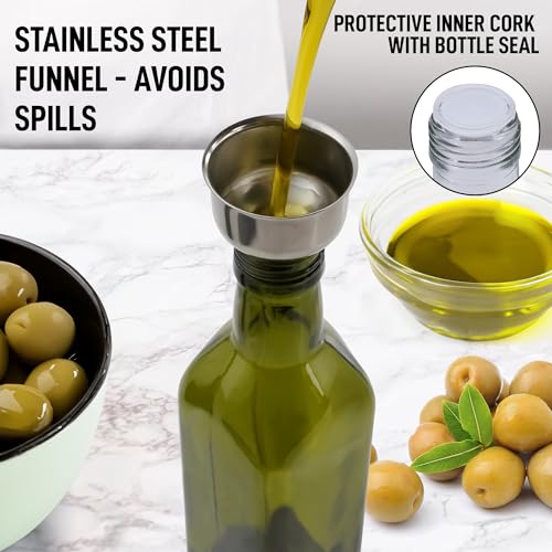 17oz Olive Oil Dispenser Bottle (1 Pack / Green)