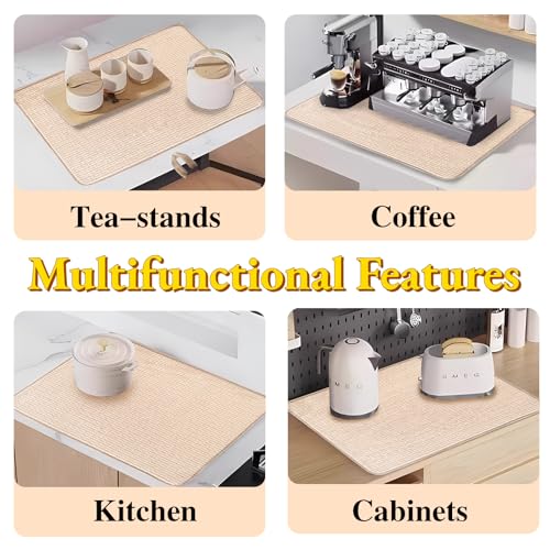 2 Pack XXL Large Microfiber Dish Drying Mat