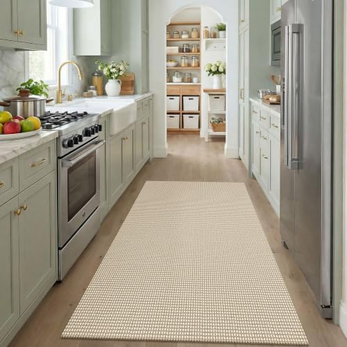 Washable 4x5 Entry Woven Area Rug (Oatmeal Beige / 4' x 5' (Rectangular))