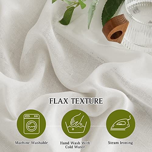 Linen Curtains 135 inches Length for Living Room (52"W x 135"L (Pack of 2) / Natural)