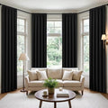 Black Blackout Curtains 84 inch Length 2 Panels Set (Black / 52"W x 84"L (Pack of 2))
