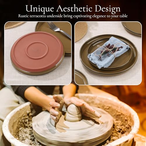 Stoneware Dinnerware Sets for 6 (Desert Camel / Service for 6)