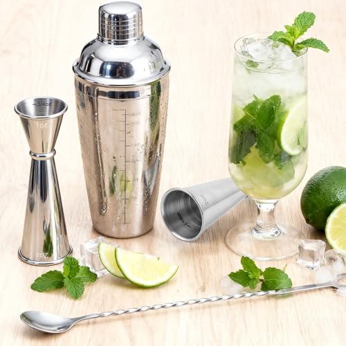 2 Pack Jigger for Bartending (Silver)