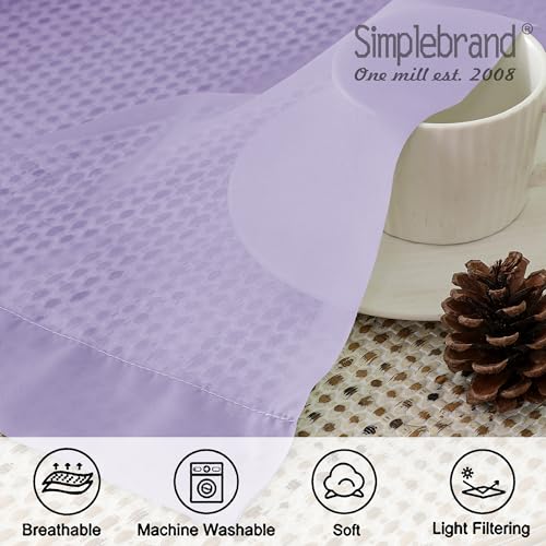 Lavender Sheer Curtains 90 Inches Long 2 Panels (Lavender / 42"W x 90"L (Pack of 2))