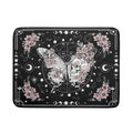 Skeleton Butterfly Dish Drying Mat Black Skull Absorbent Dish Drainer for Kitchen Counter Holiday Decor (Skeleton Butterfly Black / 24" x 18")