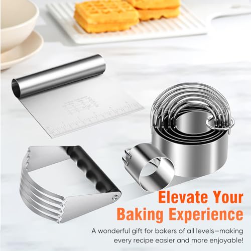 Stainless Steel Biscuit Cutter Set (3 Pcs Pastry Cutter Set)
