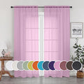 Sheer Curtains Light Pink (Pink / 42"W x 63"L (Pack of 2))