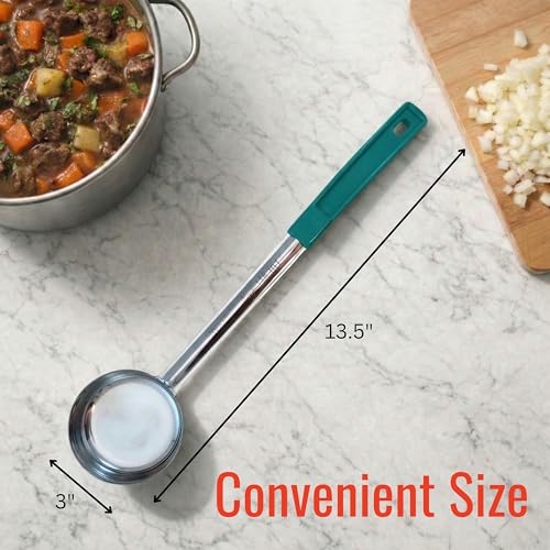 4 oz Solid Stainless Steel Portion Control Ladle Spoodle (4 Ounce Solid)