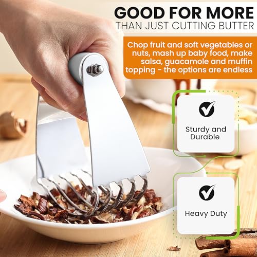 Medium Dough Blender Hand Tool (White / 3" Medium)