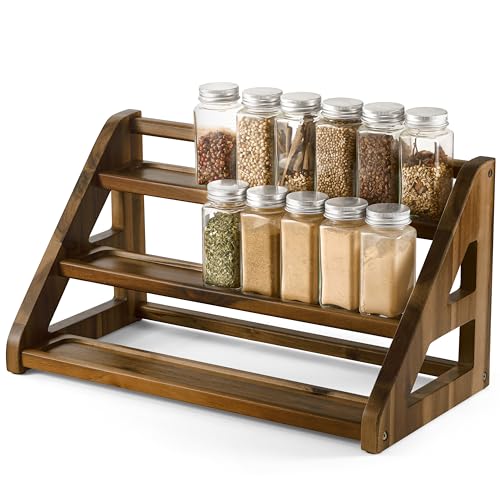 Acacia Wood Spice Rack (Walnut)