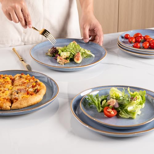 Ceramic Dinnerware Sets for 8 (Reactive Blue / Service for 8)