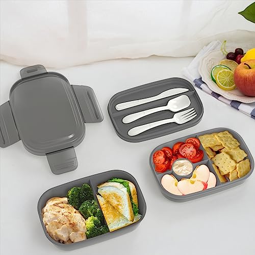 Leakproof Bento Box & Insulated Lunch Bag Set for School & Work (Black)