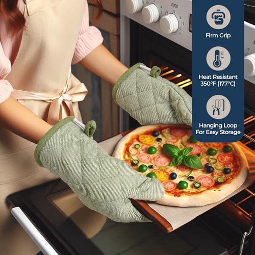 Kitchen Towel and Pot Holder Sets 20 Pc (Kitchen Linen Set of 20 / 01: Olive)