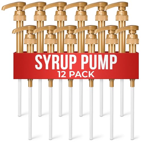 12 Pcs Coffee Syrup Pump (Gold 12-pack)