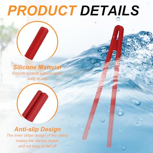 8.7" Silicone Toast Tongs (Red / 8.7")