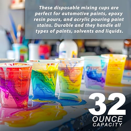 Paint Mixing Cups (36 Cups + 12 Lids)