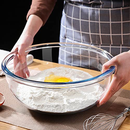 Glass Mixing Bowl Set with Airtight Lids for Kitchen Baking Prepping (Set of 4 with Lids)
