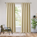 Bedroom Blackout Curtains 84 inches Long (100% Blackout - Biscotti Beige / 42"W x 84"L (Pack of 2))