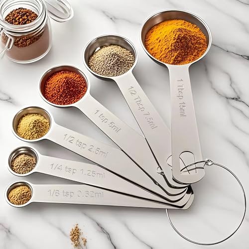 Stainless Steel Measuring Cups & Spoons Set
