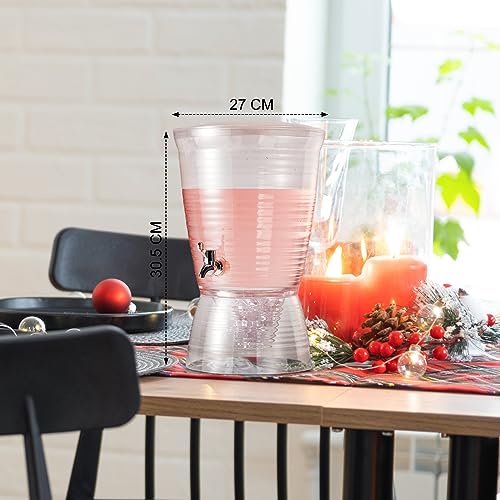 4 Pcs Acrylic Drink Water Dispenser with Spigot