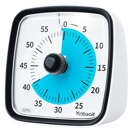 Visual Timer with Night Light (Dark Black)