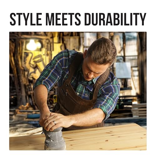 ecoZen 16oz Waxed Canvas Work Apron with Pockets (Dark Brown Long)