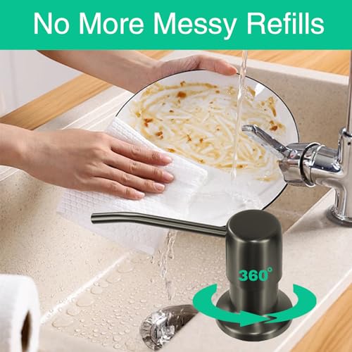 Soap Dispenser for Kitchen Sink (Gray)