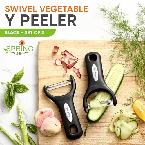 Set of 2 Stainless Steel Y Shaped Vegetable Peeler for Kitchen