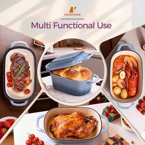 4.6 Quart Oval Dutch Oven for Bread Baking (Seasalt)