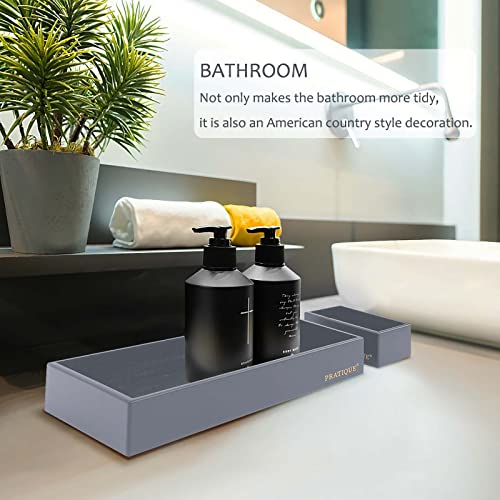 Bamboo Drawer Organizer (Grey / 15*5.9*2.6 inch)