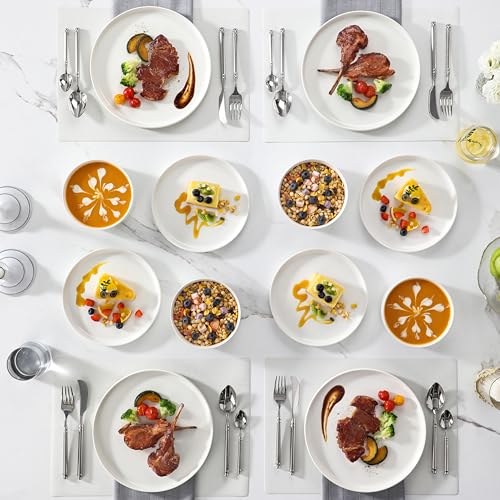 12 Pieces Porcelain Dinnerware Set (Ivory White / 12 Piece (Service for 4))