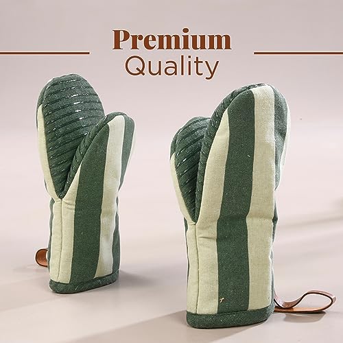 Oven Mitts Heat Resistant (Matcha / Set of 2)