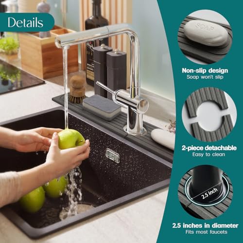 Diatomite Stone Sink Candy (20" x 3.9" / Dark Gray)