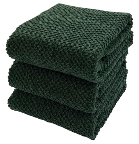 Dark Green Kitchen Hand Dish Towels