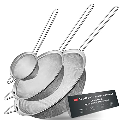 Fine Mesh Strainer Set of 3 (2.7", 4.6", 7" (3pcs))
