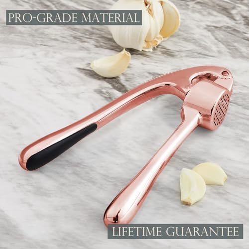 Premium Garlic Press (Rose Golden)