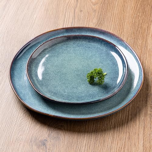 Ceramic Plates Set of 6 (Ceylon Blue / 8.5 Inch)