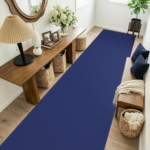 3x14 Runners Rugs for Hallway (Deep Navy Blue / 3' x 14' (Runner))