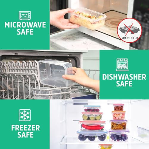 46 PCS Food Storage Containers with Lids Airtight (46 Pcs)