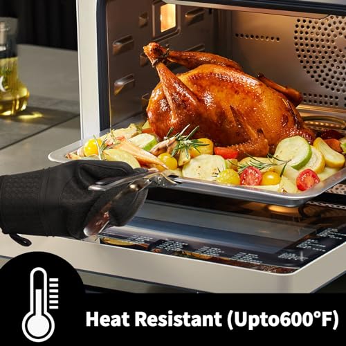 Silicone Oven Mitts (Black)
