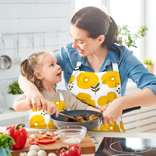 Mommy and Me Apron Set (Yellow Flower)