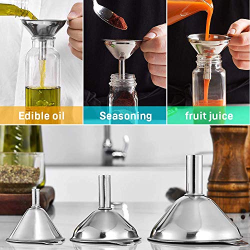 Kitchen Funnels for Filling Bottles (3PCS Funnel Set)