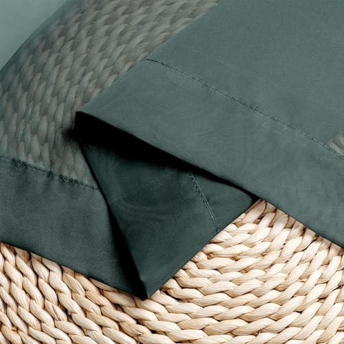 Sheer Valances for Windows 2 Pack (Hunter Green / 42"W x 18"L (Pack of 2))
