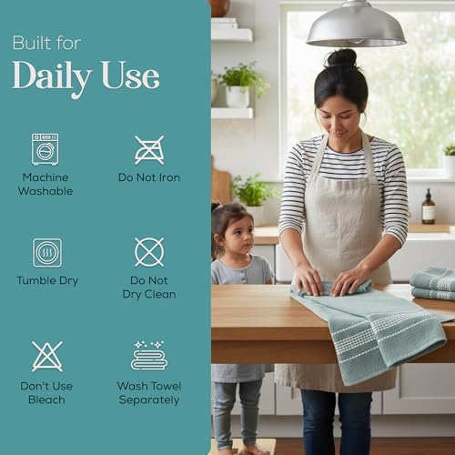 Kitchen Towels (Blue/White Dobby)