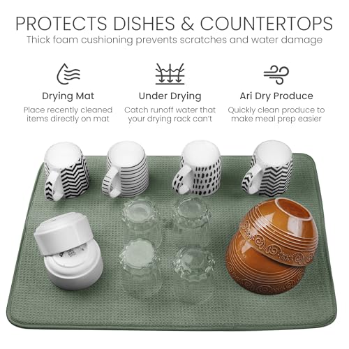 Dish Drying Mat (Green / 17" x 24")