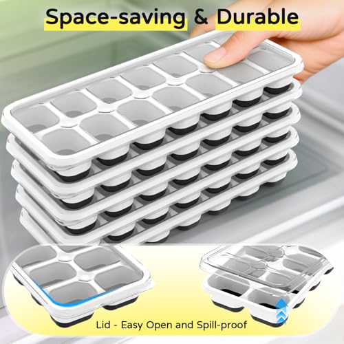 Ice Cube Tray 5 Pack (Black / 5 pcs)