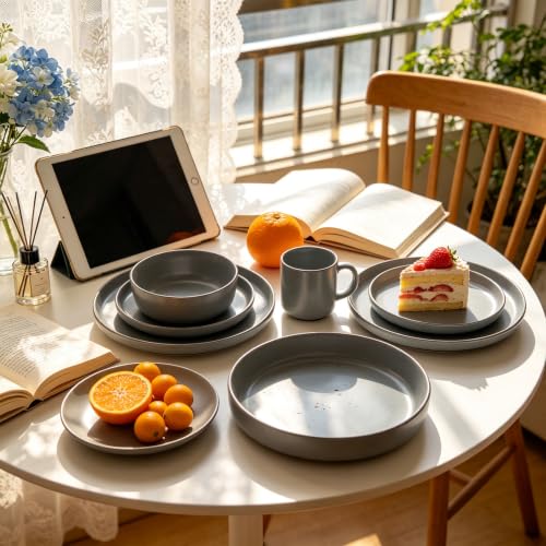 HomeVSS 20 Piece Dinnerware Set (Service for 4 - 20pc Set / Matte Grey)