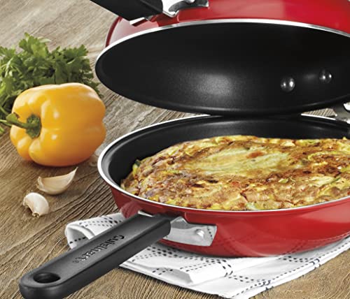 FP2-24R 10-Inch Nonstick Set Frittata Non-Stick Sauce Pan, Red (Red / 10-Inch)